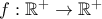 f:\mathbb{R}^{+}\rightarrow \mathbb{R}^{+}