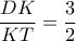 \dfrac{{DK}}{{KT}} = \dfrac{3}{2}