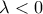  \lambda < 0