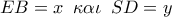 EB = x\,\,\,\kappa \alpha \iota \,\,\,SD = y