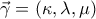 \vec{\gamma }=(\kappa ,\lambda ,\mu )