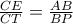 \frac{CE}{CT}=\frac{AB}{BP}