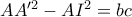 AA'^2-AI^2=bc