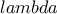 lambda