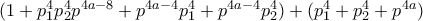 (1+p_1^4p_2^4p^{4a-8}+p^{4a-4}p_1^4+p^{4a-4}p_2^4) + (p_1^4+p_2^4+p^{4a})