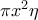 \pi x^{2}\eta