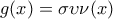 g(x)=\sigma \upsilon \nu (x)