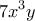 \displaystyle{7x^3 y} \displaystyle{7x^3 y}