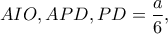 AIO,APD,PD=\dfrac{a}{6}, AIO,APD,PD=\dfrac{a}{6},