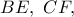 BE,\ CF,