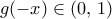 g(-x)\in (0,\,1)