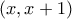 (x,x+1)