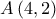 A\left( {4,2} \right)