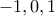-1 , 0 , 1