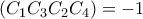 (C_{1}C_{3}C_{2}C_{4})=-1