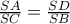 \small \frac{SA}{SC}=\frac{SD}{SB}