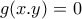\displaystyle{g(x.y)=0}