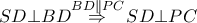 SD\bot BD\overset{BD\parallel PC}{\mathop{\Rightarrow }}\,SD\bot PC