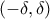 (-\delta ,\delta )