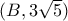 (B, 3\sqrt 5)