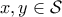 \displaystyle{x,y \in \mathcal{S}}