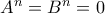 A^{n}=B^{n}=0