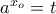a^{x_o}=t