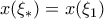  x( \xi_* ) = x( \xi_1 )