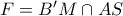 F=B'M \cap AS