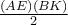 \frac{(AE) (BK)}{2}