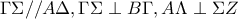 \Gamma \Sigma //A\Delta &Lambda;,\Gamma \Sigma \perp B\Gamma ,A\Lambda \perp \Sigma Z
