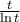 \frac{t}{\ln t}