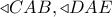 \triangleleft CAB, \triangleleft DAE