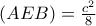 \left(AEB \right)=\frac{c^{2}}{8}