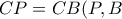 CP=CB ( P, B