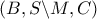 \left( {B,S\backslash M,C} \right)
