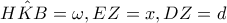 \large \hat{HKB}=\omega ,EZ=x,DZ=d