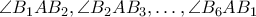 \angle B_1AB_2,\angle B_2AB_3,\ldots,\angle B_6AB_1