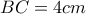 BC=4 cm