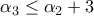 \alpha_{3}\leq \alpha_{2}+3