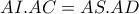 AI.AC=AS.AD