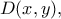 D(x,y),