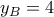 y_{B}=4