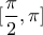 [\dfrac{\pi}{2},\pi]