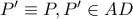 {P}'\equiv P,{P}'\in AD