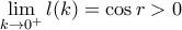 \displaystyle\lim_{k\to0^{+}}l(k)=\cos r>0