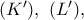 (K'),\ (L'),