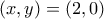 (x,y)=(2,0)