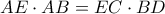 AE\cdot AB = EC\cdot BD 