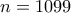 n=1099